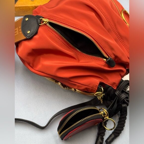 🆕 SEE BY CHLOE 🧿 NWOT Mini Flo Shoulder Bag, Red Nylon - Picture 10 of 16